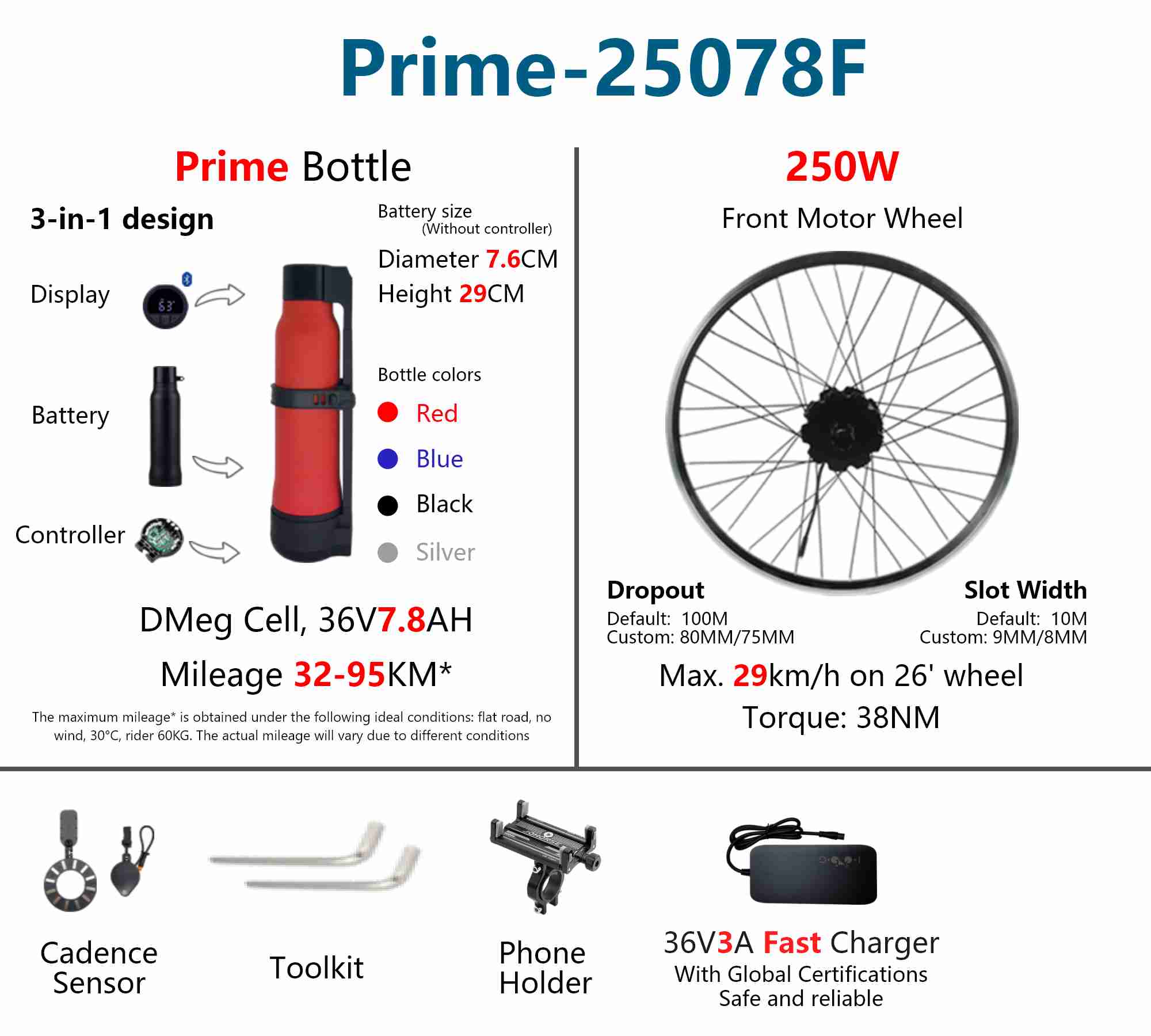 Geeko Front - Electric Bike Kit - 100g.tech